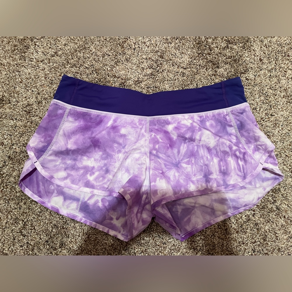 Lululemon Shorts Size 8! 🍋 Purple Tie Dye